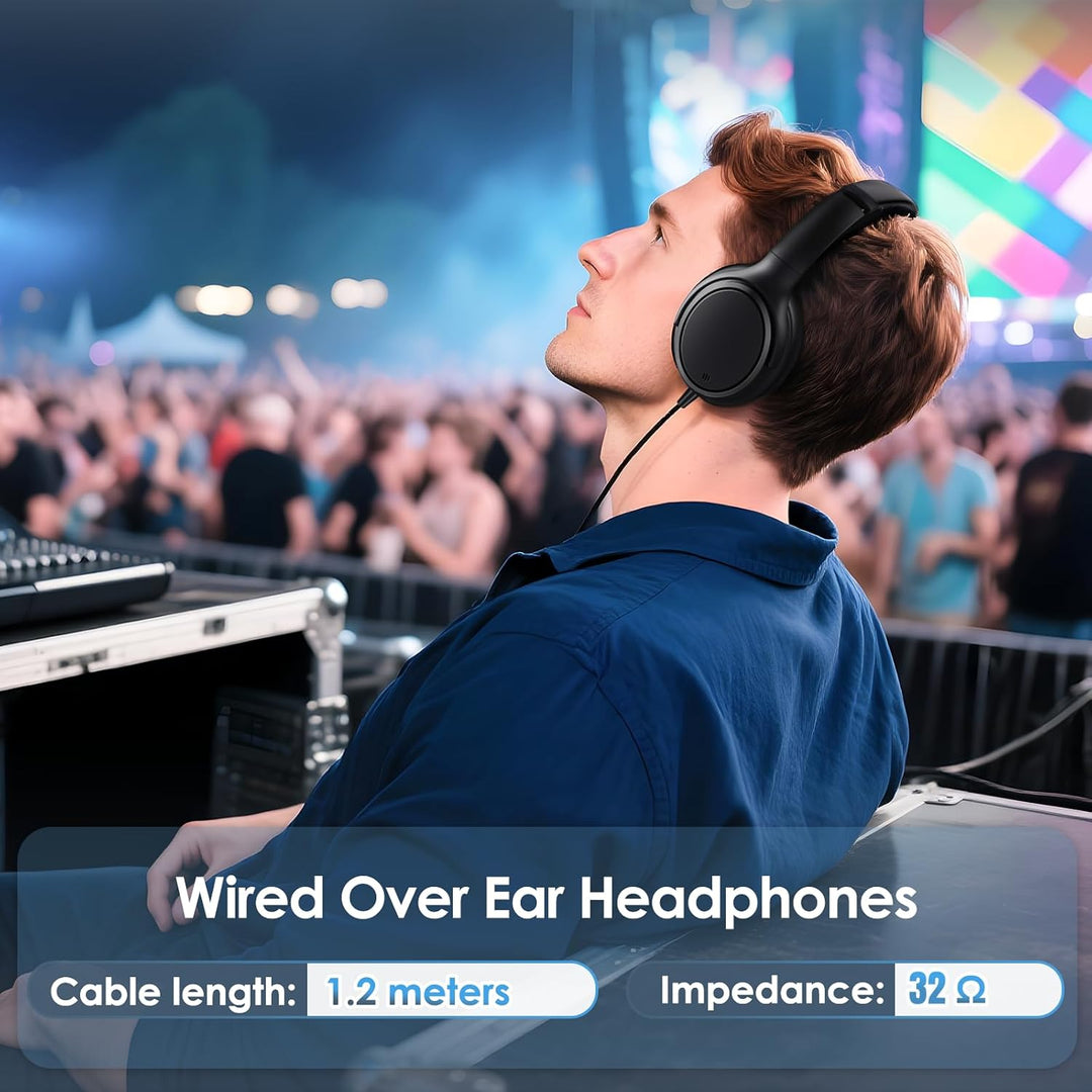 INFURTURE Kopfhörer USB C Kopfhörer mit Kabel Noise Cancelling Kopfhoerer Over Ear, 28 dB ANC, Leich