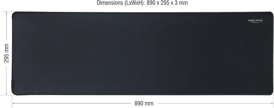 DeLOCK XXL Gaming Mauspad wasserabweisend, 915 x 280mm, Mousepad/Unterlage, 12557