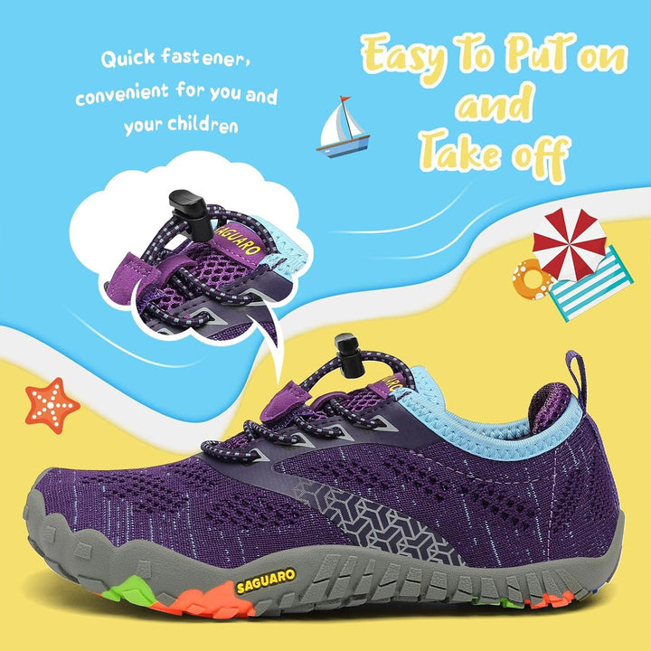 Saguaro Trailschuhe für Kinder, Mädchen, Sportschuhe, atmungsaktiv, rutschfest 26 EU Violett, 26 EU
