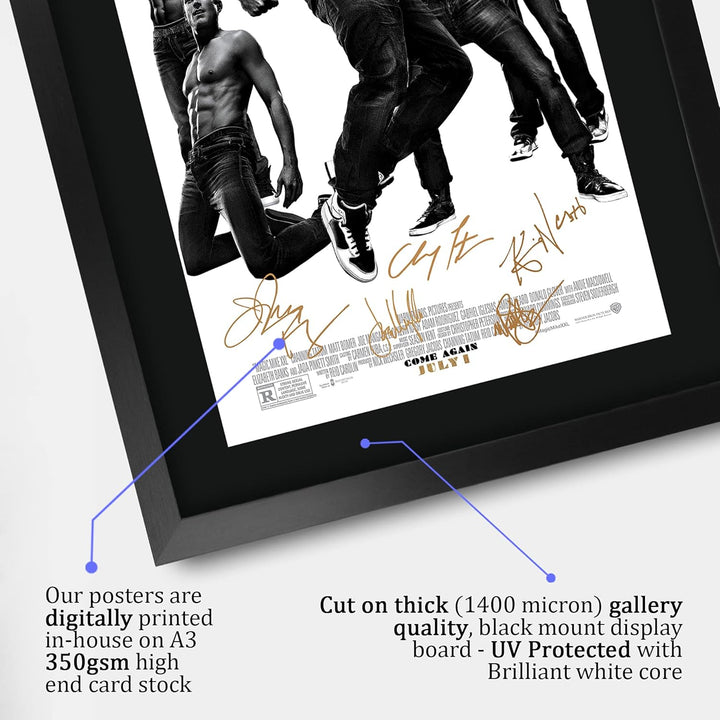 HWC Trading FR A3 Magic Mike XXL Channing Tatun Geschenke gedrucktes Poster signiert Autogramm Bild