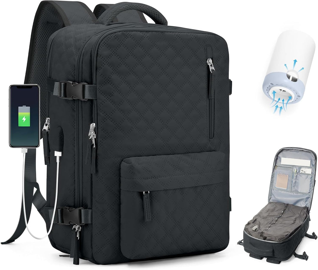 BJLFS Vakuum Rucksack Handgepäck Flugzeug Ryanair 40x20x25 Rucksack mit pumpe Airback-Handgepäck Dam