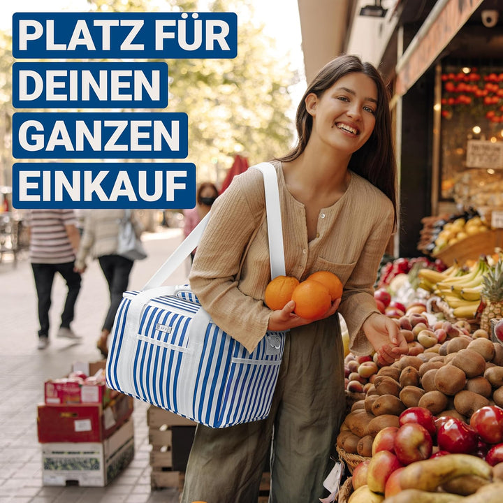 HOEL Kühltasche gross 20L & 30L faltbar - Isolierte Thermotasche - Lunchtasche wasserdicht & auslauf