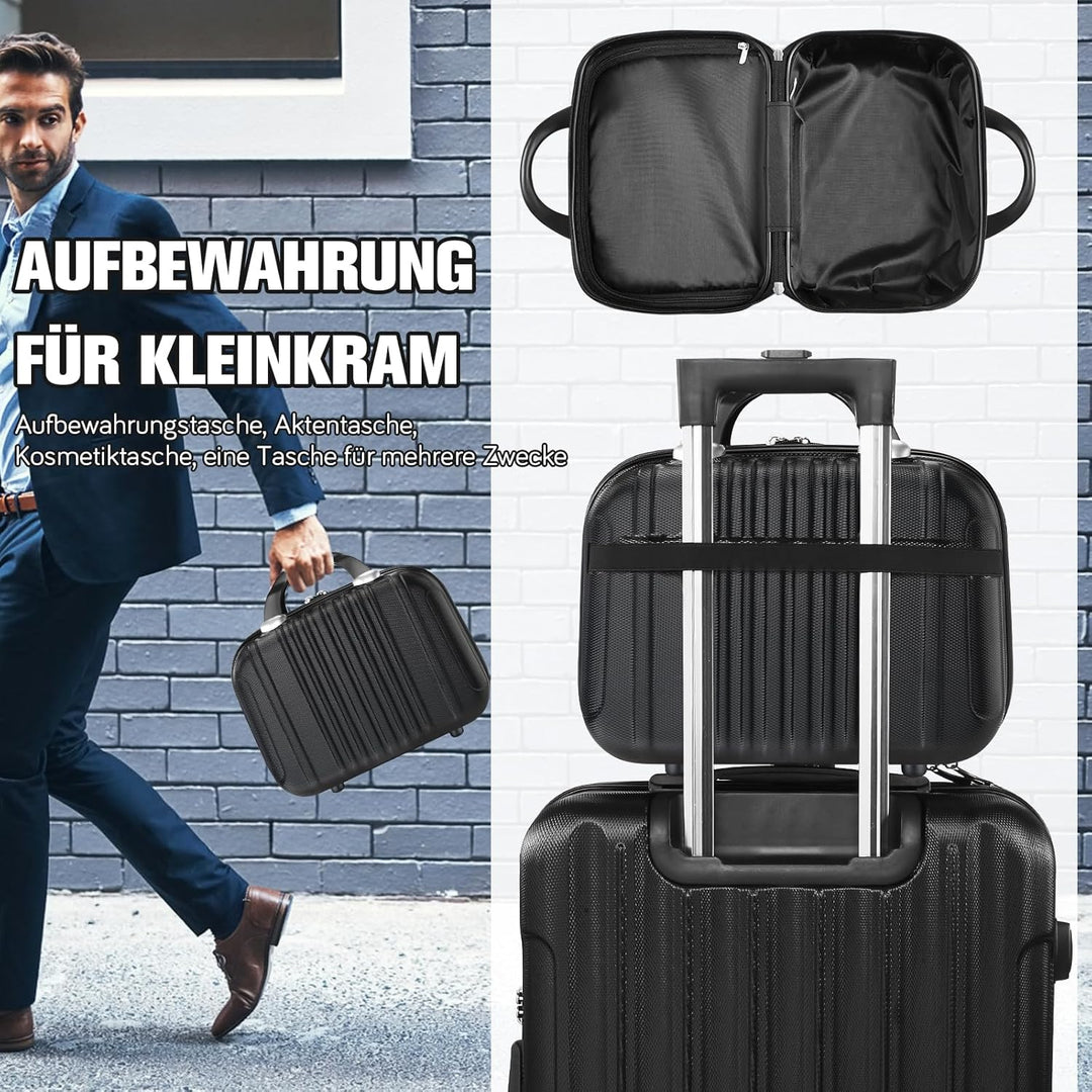 Zwillingsrollen 4 Teilig Hartschalen Kofferset mit Rollen &amp; TSA-Schloss, Leicht Koffer &amp; Trolleys Ha