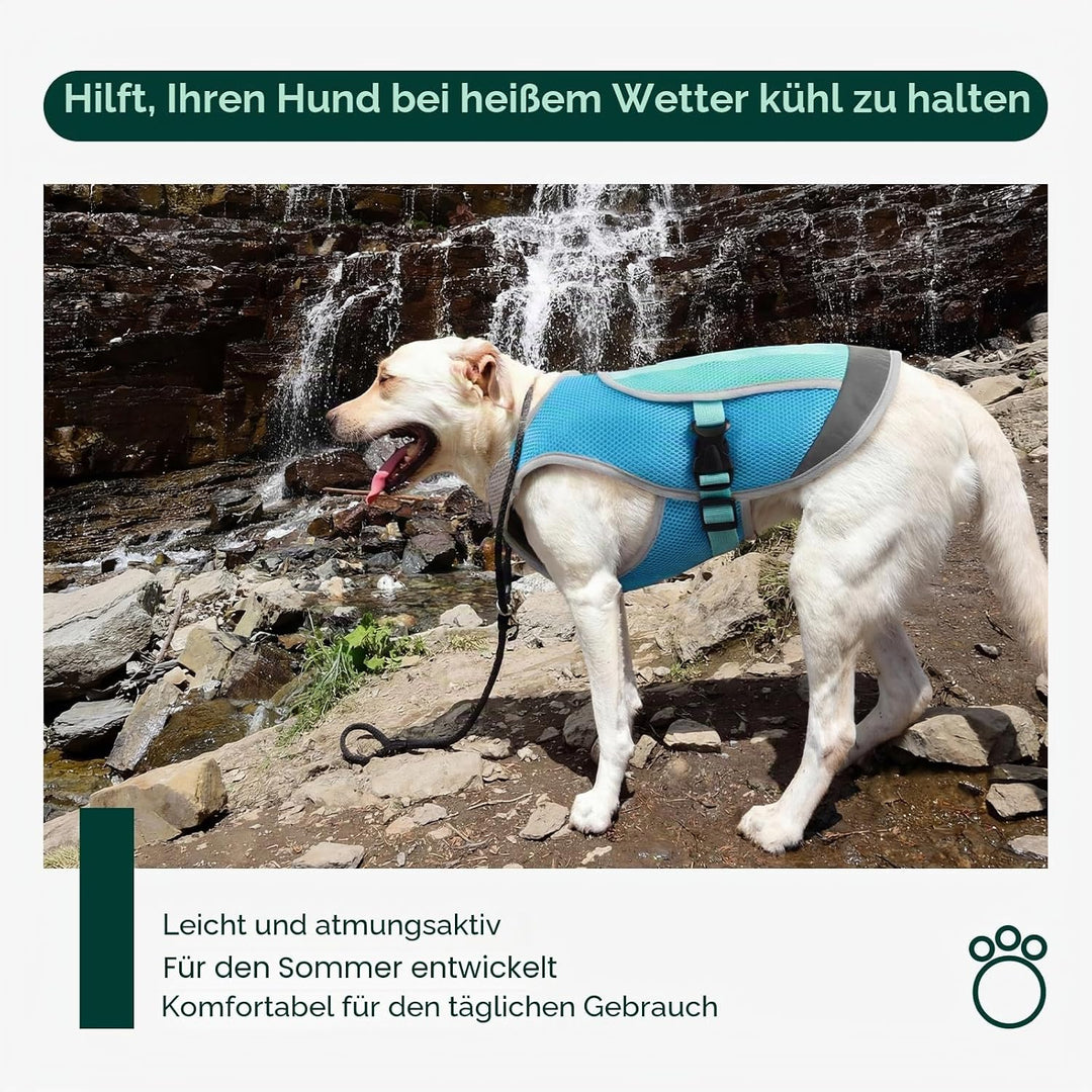 Kuoser Kühlmantel Hund, Kühlweste für Hunde mit Verstellbarer Brustschnalle &amp; D-Ring, Atmungsaktive