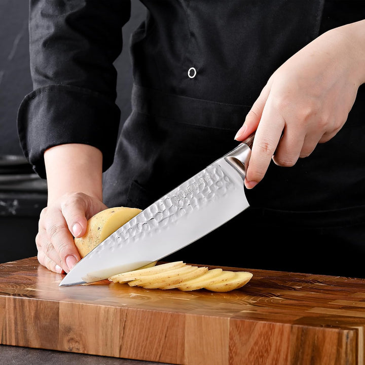Kitory Kochmesser 20cm, Profi Küchenmesser Chefmesser Ultrascharf aus hochwertigem rostfreiem Edelst