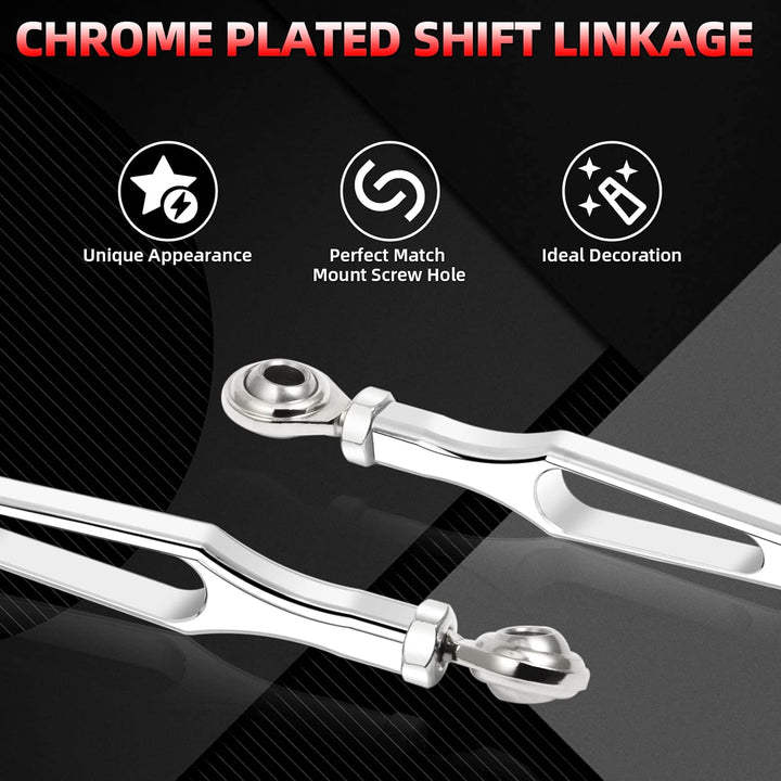 Amazicha Chrom Schaltgestänge kompatibel für Harley Davidson Softail Dyna Touring Road King Electra