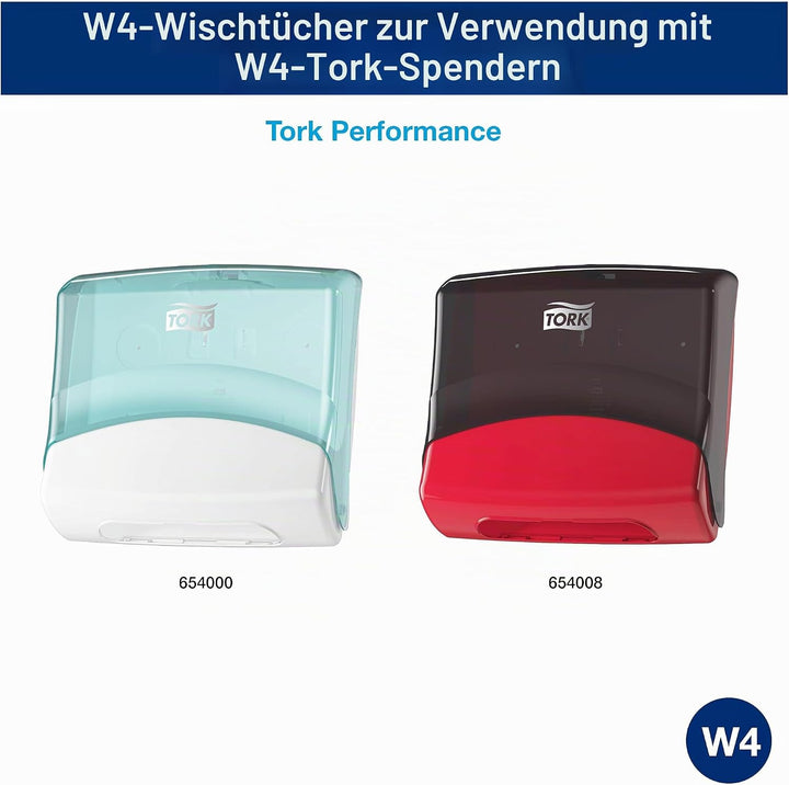 Tork Küchen Reinigungstücher Weiss W4, extrem saugfähig, 4 × 75 Tücher, 473179
