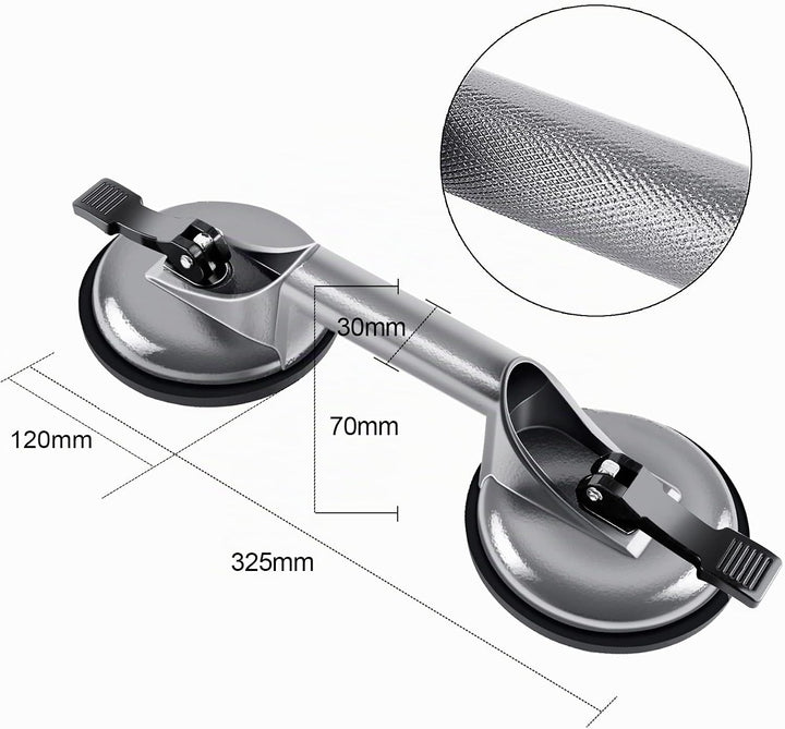 Forever Speed 2x Saugheber Aluminium Saugnapf Fliesen Suction Lifters Glass Suction Vacuum Lifter 12