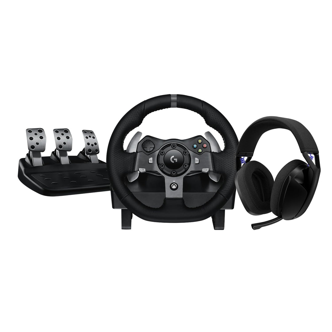 Logitech G G920 Driving Force Rennlenkrad und Pedale mit Force Feedback + G321 LIGHTSPEED kabelloses