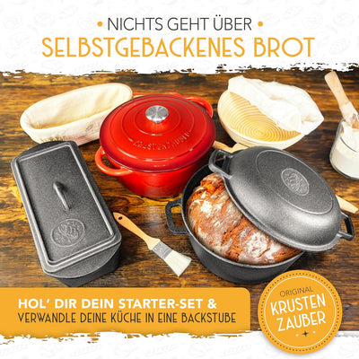 KRUSTENZAUBER Bäckermesser 2er Set [inkl. 20 Rasierklingen] - Teigmesser Set für gerade und geschwun
