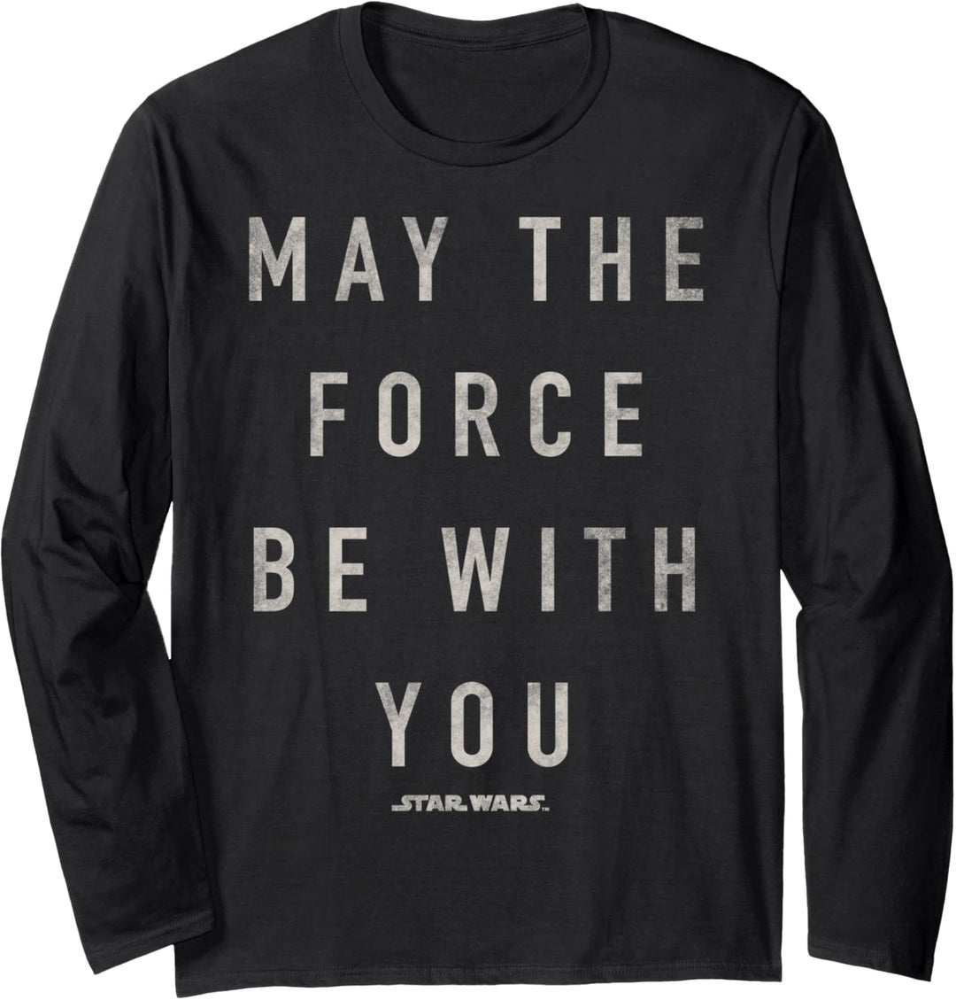 Star Wars Simple May The Force Be With You Poster Langarmshirt