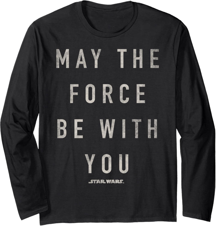 Star Wars Simple May The Force Be With You Poster Langarmshirt