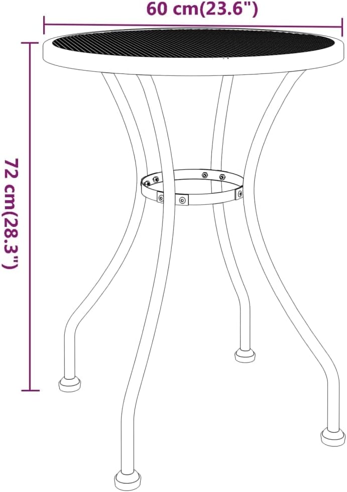 vidaXL Gartentisch Beistelltisch Gartenmöbel Bistrotisch Garten Esstisch Tisch Campingtisch Balkonti