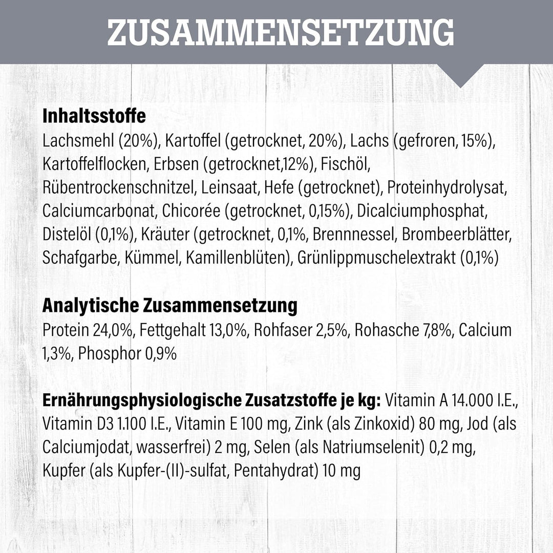 grainfree - 15 kg - Trockenfutter für Hunde - getreidefrei - Lachs mit Kartoffeln und Erbsen - Monop