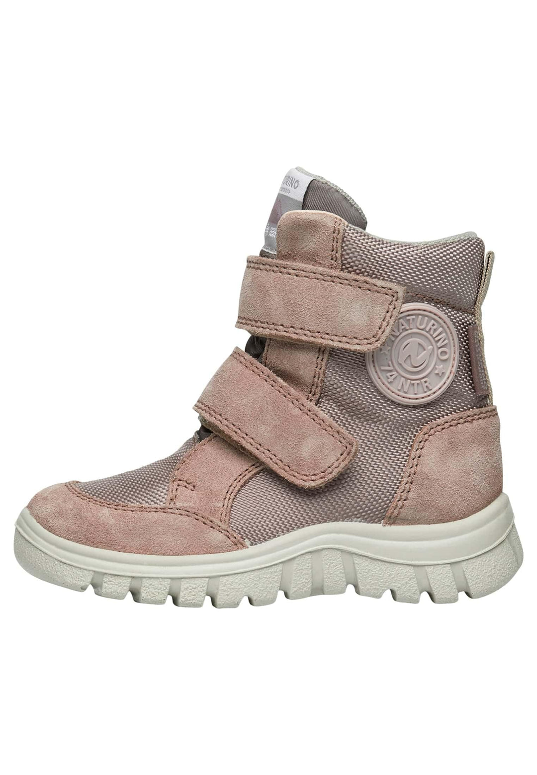 NATURINO GEMINAE 2 WP-Stiefel aus Veloursleder und Stoff 23 EU Rosa, 23 EU Rosa