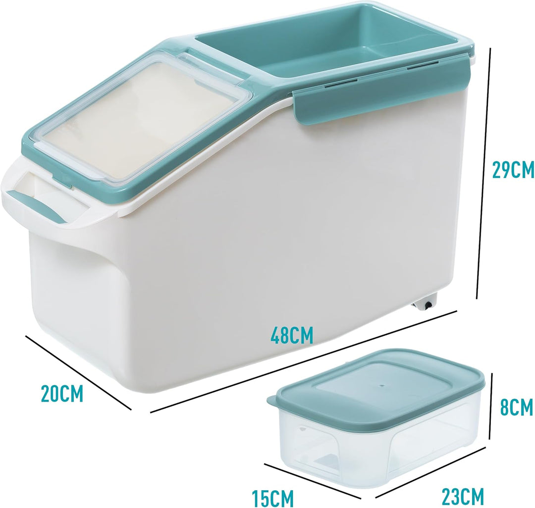 Citylife Hundefutter Aufbewahrung, hundefutter box(12L+1,8L), futtertonne, trockenfutter behälter mi