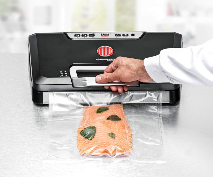 ROMMELSBACHER Vakuumierer VAC 485 - Absaugleistung 15 Liter/Min., Einhand-Bedienung, für Langzeitbet