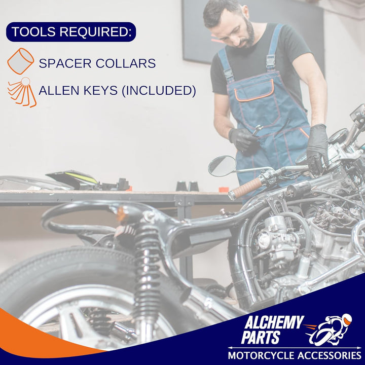 Motorrad Lenkerende Spiegel - CNC Aluminium Ideal Für Cafe Racer Projekt