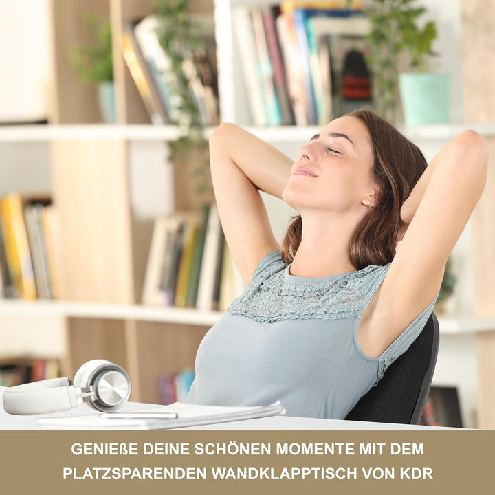 KDR Produktgestaltung Wandklapptisch Schreibtisch Tischplatte 80x40 cm in Weiss Klapptisch Esstisch