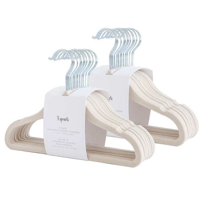 3 Sprouts Kinder Kleiderbügel aus Samt - rutschfest & Robust - Ideal für Baby- & Kleinkinderkleidung