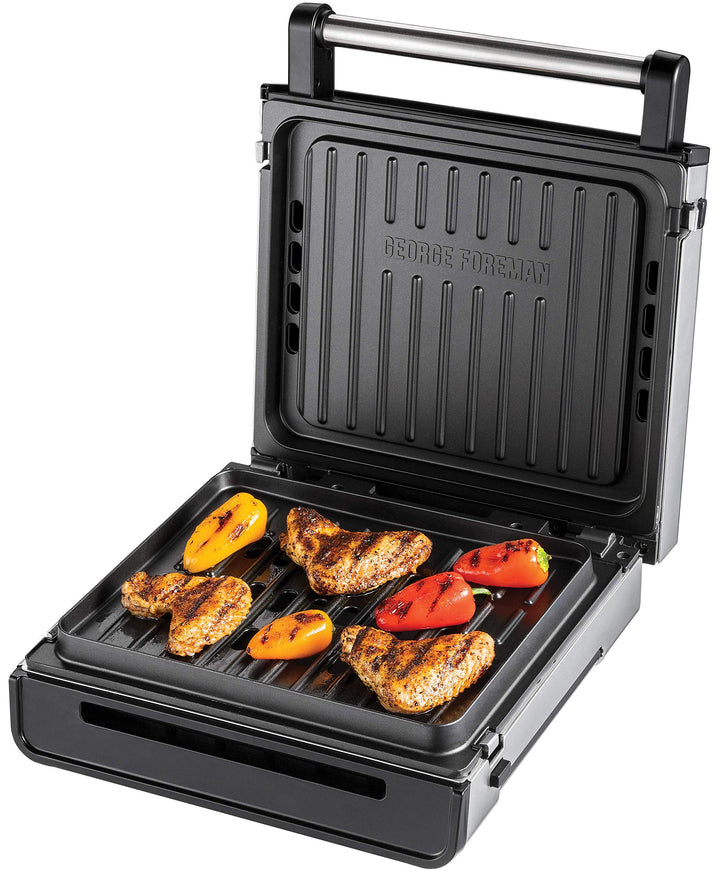 George Foreman Kontaktgrill &amp; Panini- / Sandwichgrill [Smokeless - 87% weniger Rauch] Tischgrill (ab