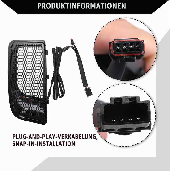 X AUTOHAUX Motorrad LED Verkleidung Untere Gitter Blinker Licht für Harley