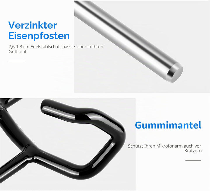 NEEWER Metall Mikrofonarmhalterung für C Stative und Mikrofonständer, schwarz CM-NA-1(Schwarz), CM-N