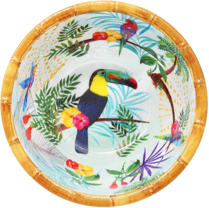 Les Jardins de la Comtesse - Kleine Schale aus reinem Melamin - Tukanen aus Rio - Multicolor - Ø 15