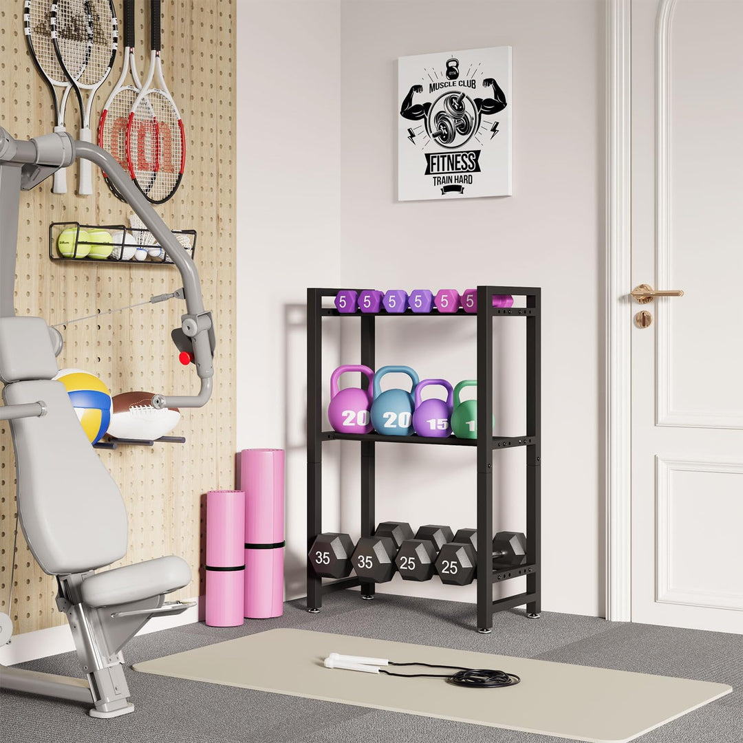 IBUYKE Hantelständer, Verstellbares Hantelgestell für Home Gym, Platzsparender Gewichtsständer 300LB