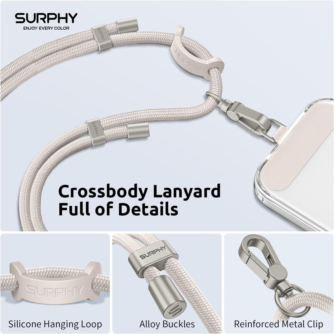 SURPHY Verstellbar Handykette Universal zum Umhängen, Stabil Handyband für Holiday, Outdoor, Reise,