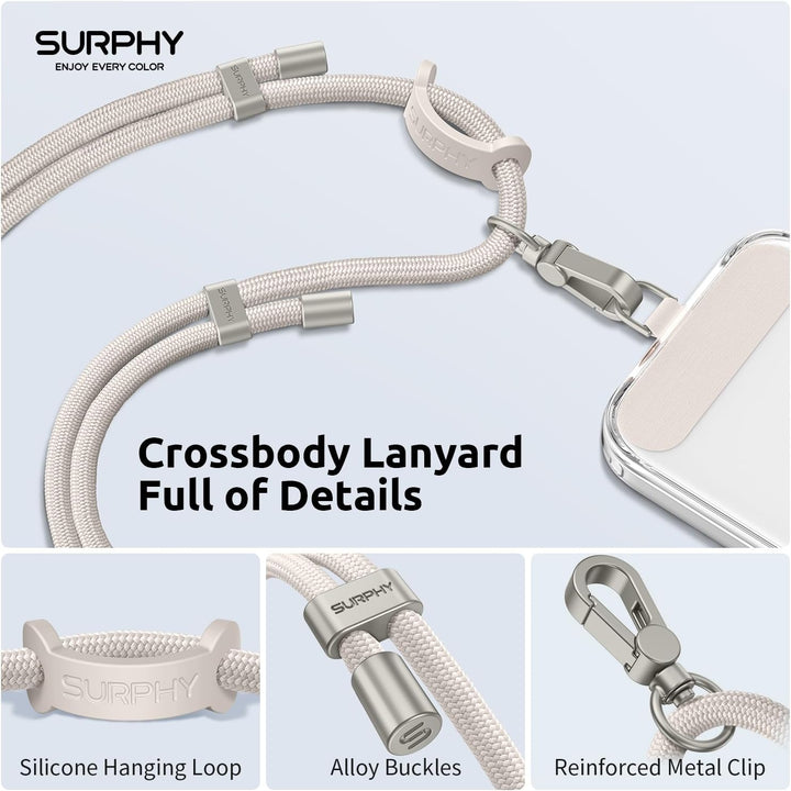 SURPHY Verstellbar Handykette Universal zum Umhängen, Stabil Handyband für Holiday, Outdoor, Reise,