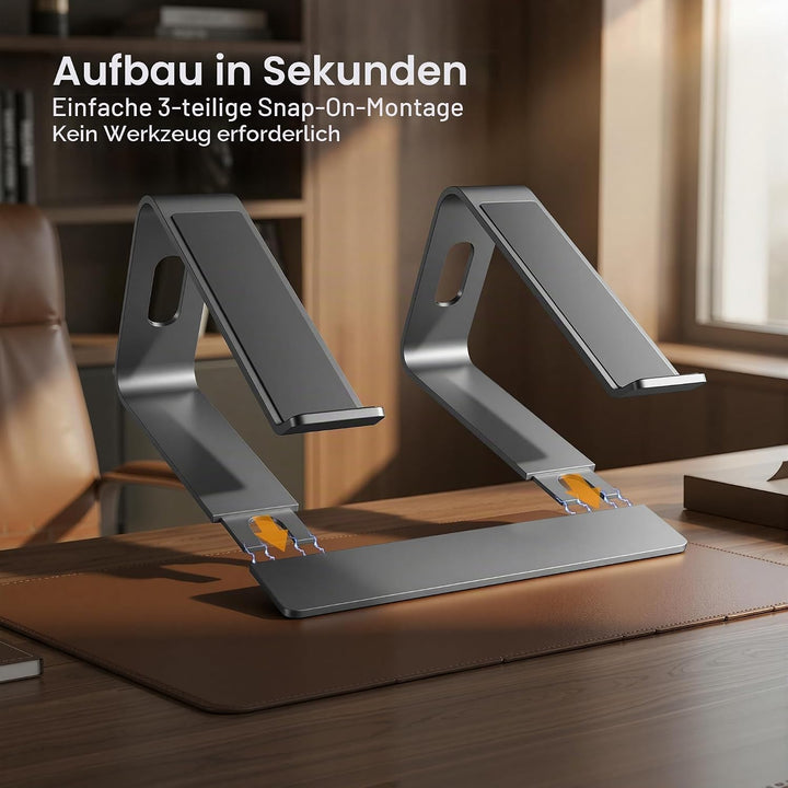 SOUNDANCE Laptop-Ständer, Aluminium-Computer-Erhöhung, ergonomischer Laptop-Ständer für den Schreibt