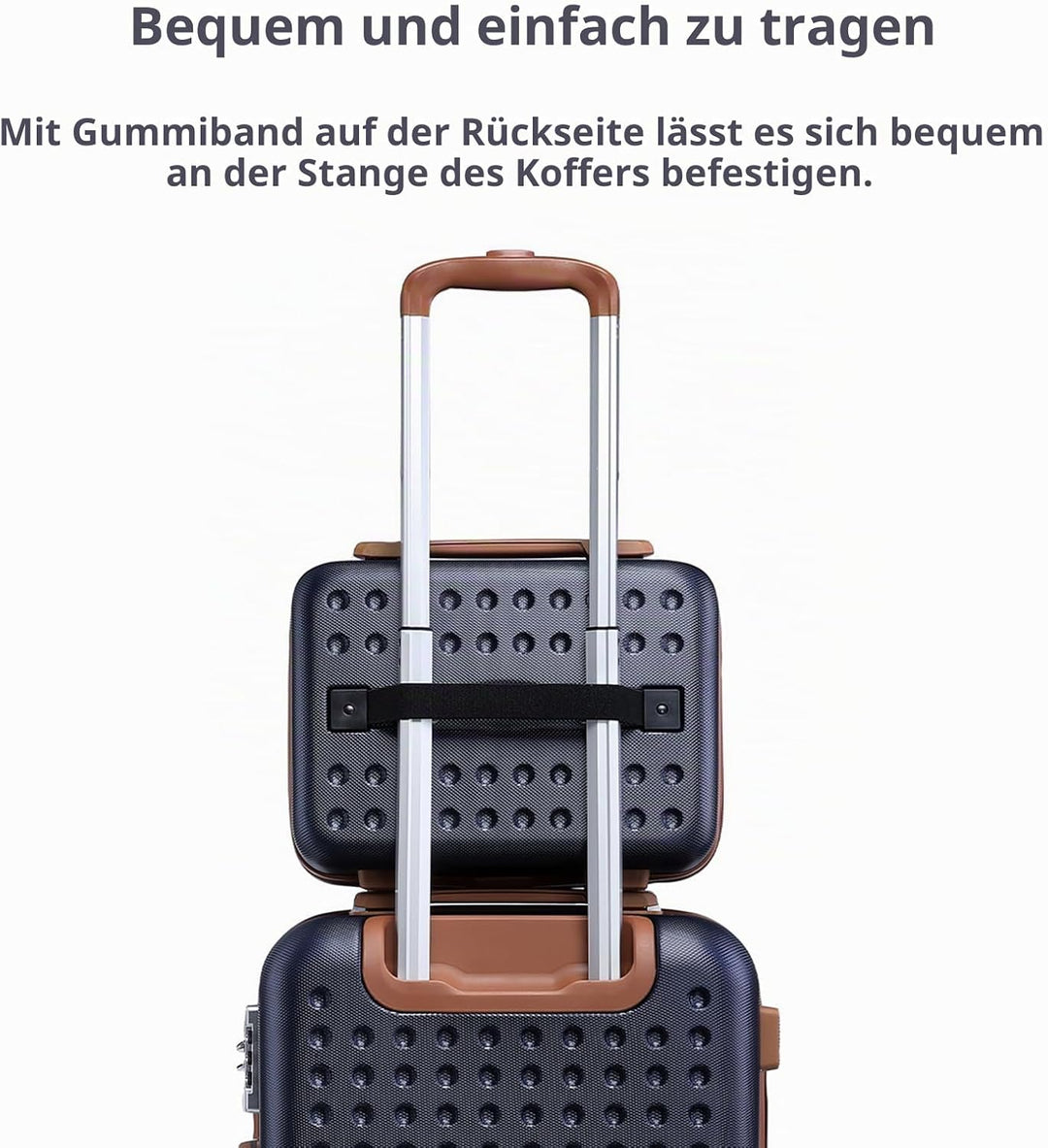 KONO Kosmetikkoffer Schminkkoffer Koffer Beauty Case 31 x 22 x 18 cm,Blau Blau Beauty Case (31 cm),