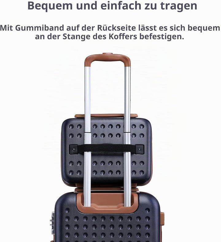 KONO Kosmetikkoffer Schminkkoffer Koffer Beauty Case 31 x 22 x 18 cm,Blau Blau Beauty Case (31 cm),