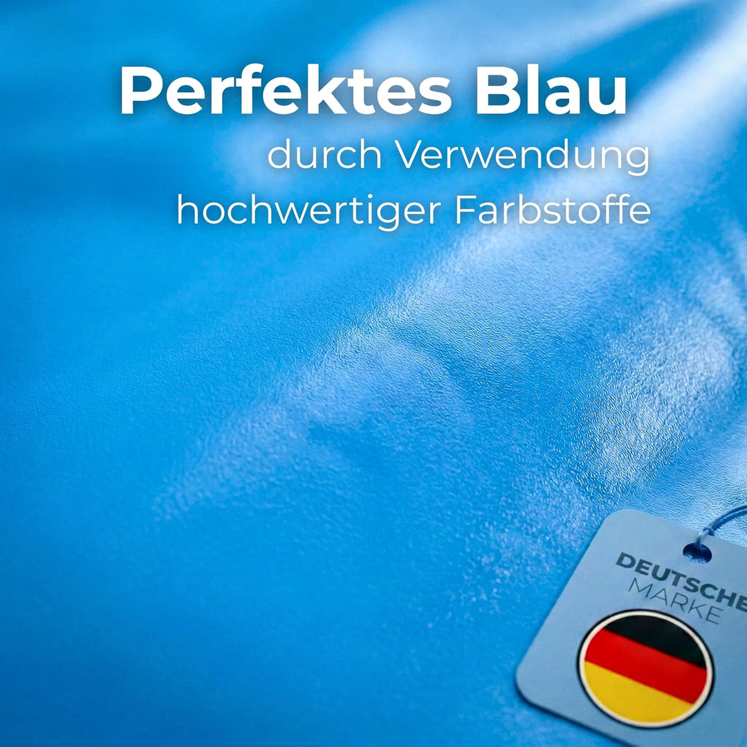 poolomio® PVC-Poolfolie rund, hochwertige &amp; kältebeständige Poolinnenfolie für Schwimmbecken, Ersatz