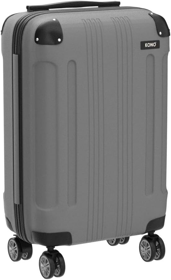 KONO Handgepäck Koffer Hartschale Trolley Koffer Handgepäck Flugzeug Reisekoffer 55×35×20cm (Koffer