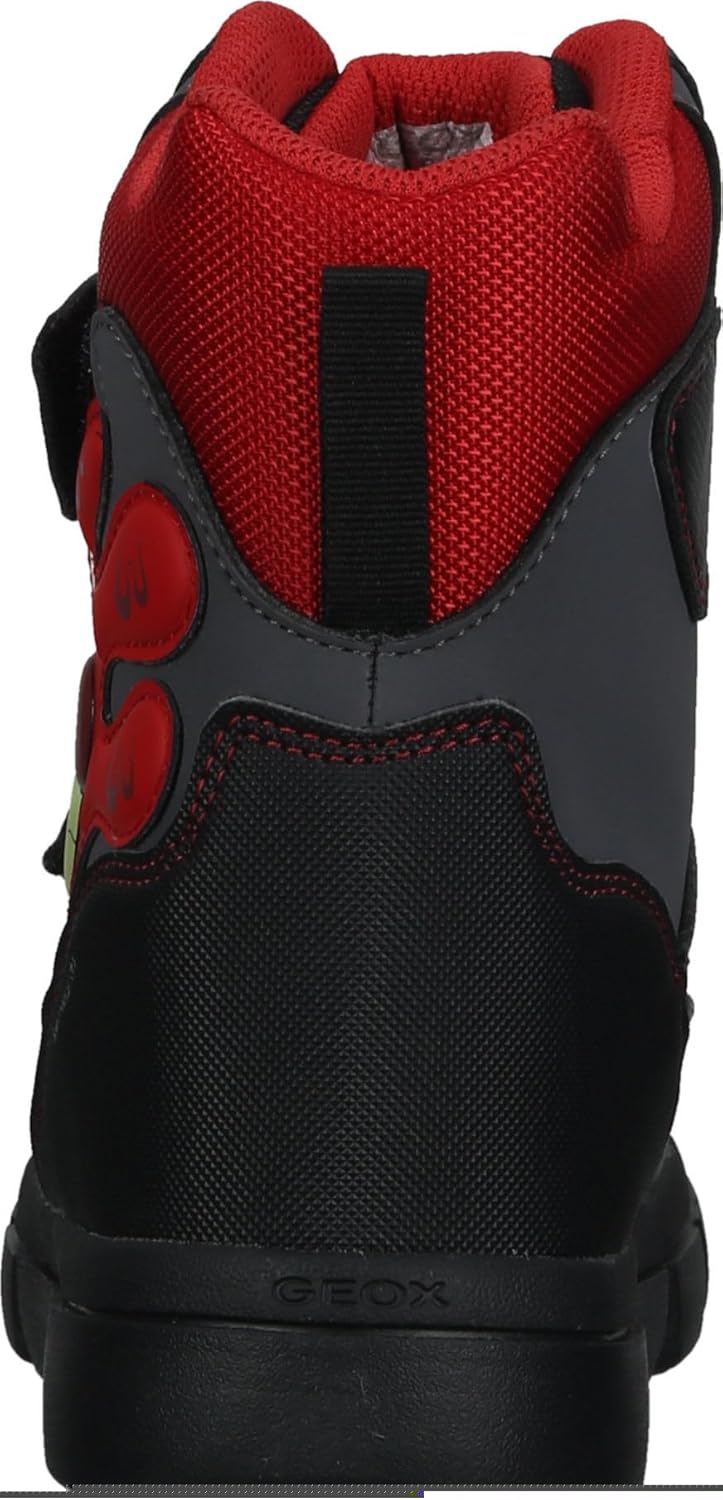 Geox Jungen J Willaboom Boy B Ab Ankle Boot 30 EU Black Red, 30 EU Black Red