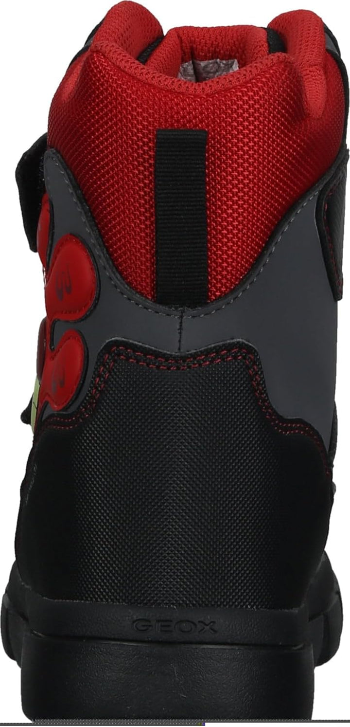 Geox Jungen J Willaboom Boy B Ab Ankle Boot 30 EU Black Red, 30 EU Black Red