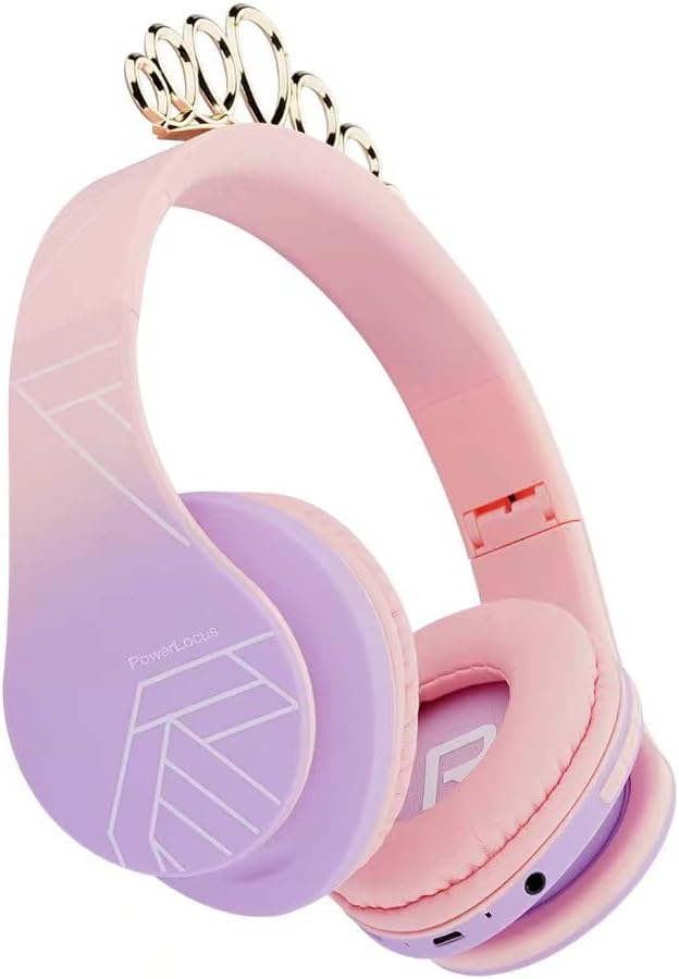 Kinder Kopfhörer, PowerLocus KinderKopfhörer Bluetooth mit 85dB Lautstärkebegrenzung, Faltbar mit Tr