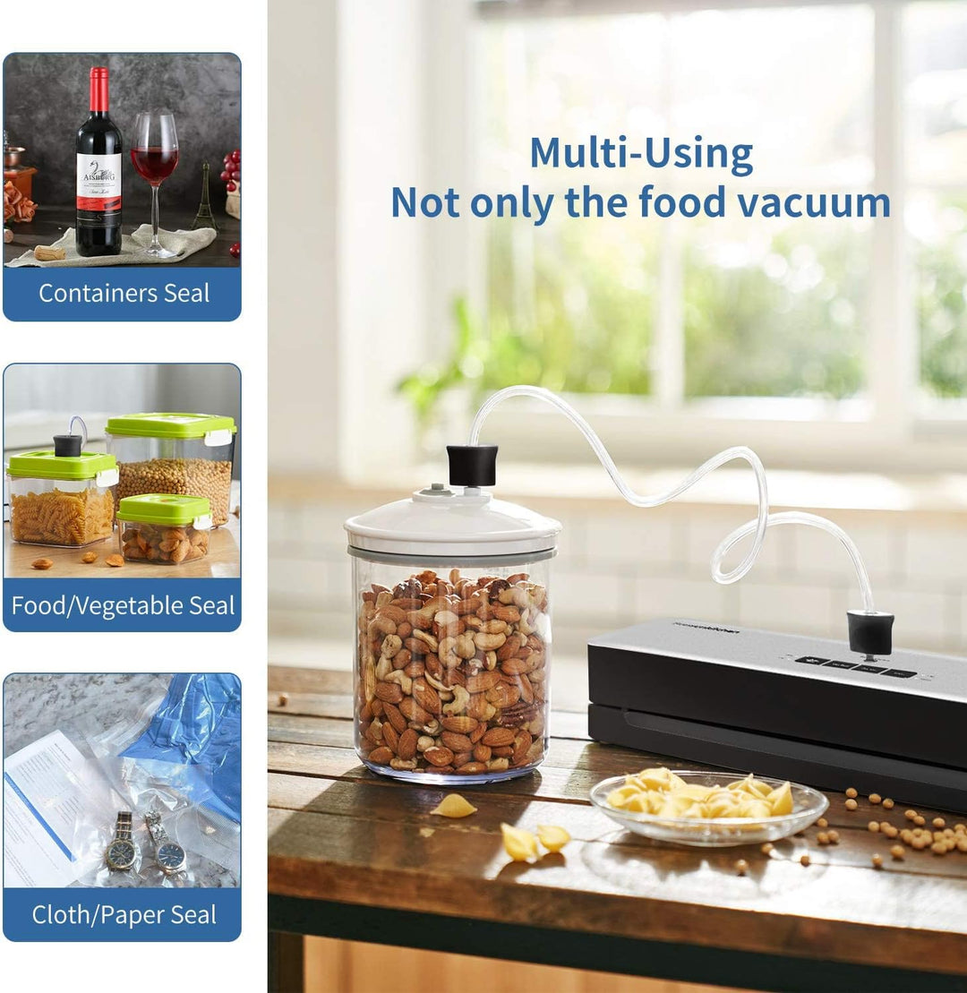 Bonsenkitchen Vakuumierer, Vakuumiergerät automatische Lebensmittel Versiegelung für Trockene und Fe