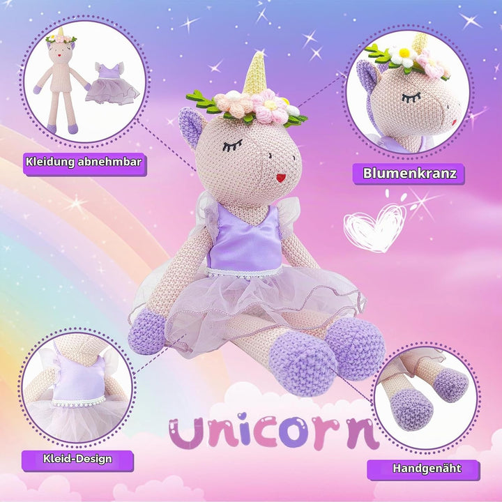 JUSTQUNSEEN Das Einhorn ist gefüllt mit kuschelpuppen und Flauschigen ballettpuppen und einhörnern f
