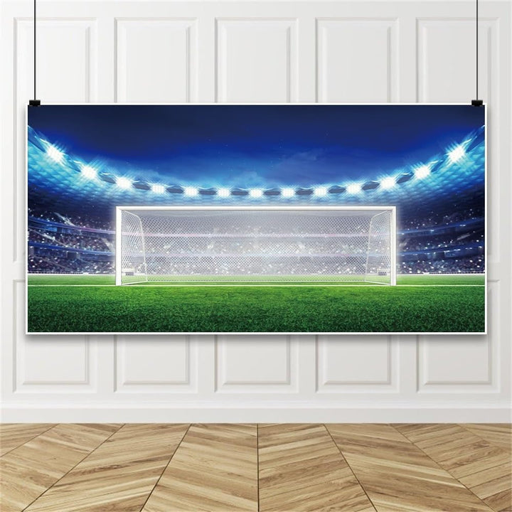 Renaiss 3x1.5m Fussballfelder Fotografie Hintergrund Fussballtor Sportspiel Hintergrund Fussball Fot