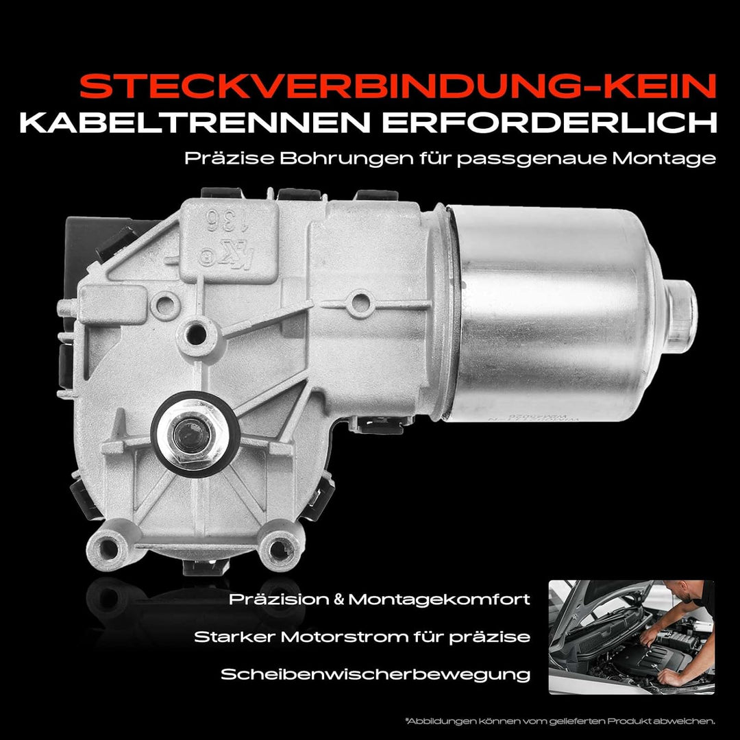Frankberg 1x Wischermotor Scheibenwischermotor 5-Polig Vorne Links oder Rechts Kompatibel mit i30 FD