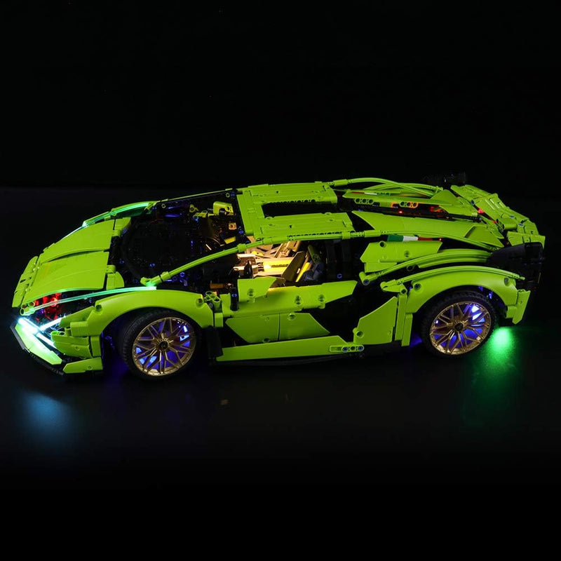 BRIKSMAX Led Beleuchtungsset für Lego Lamborghini Sián FKP 37,Kompatibel Mit Lego 42115 Bausteinen M