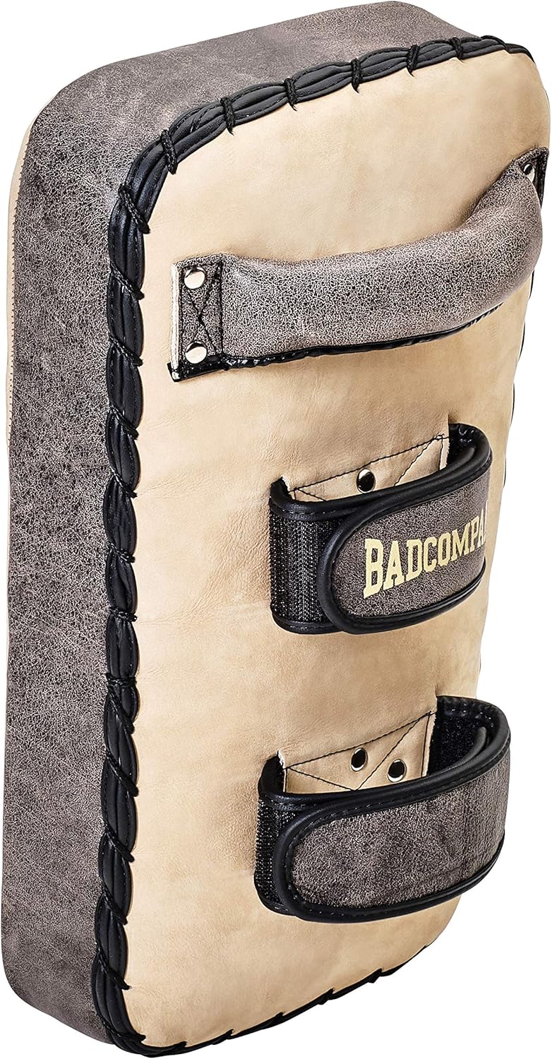 Bad Company Retro Rindsleder Makiwara I Schlagpolster im Mexican-Style I Kicking Pad mit mehrschicht