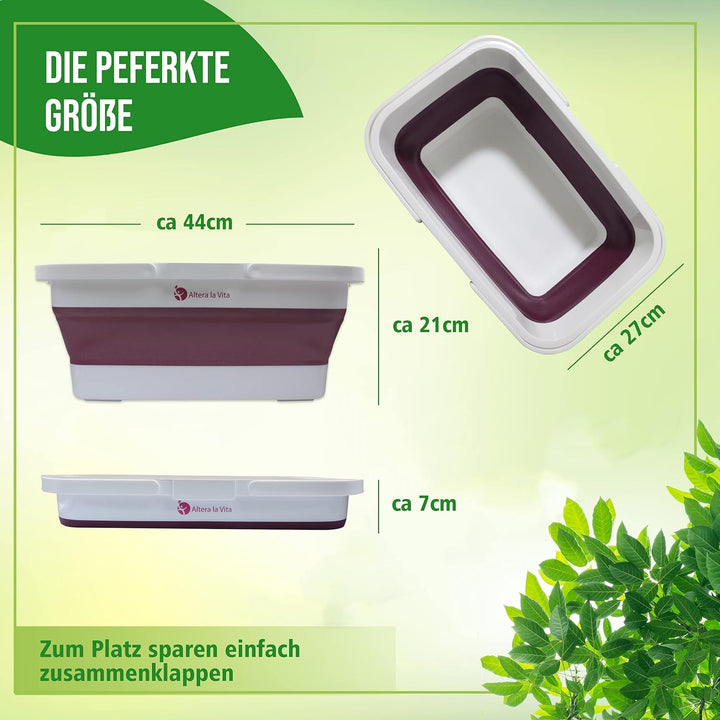 Camping-Einkaufskorb Picknick Korb Spülbecken faltbar, klappbar 15 Liter wasserdicht platzsparend fü