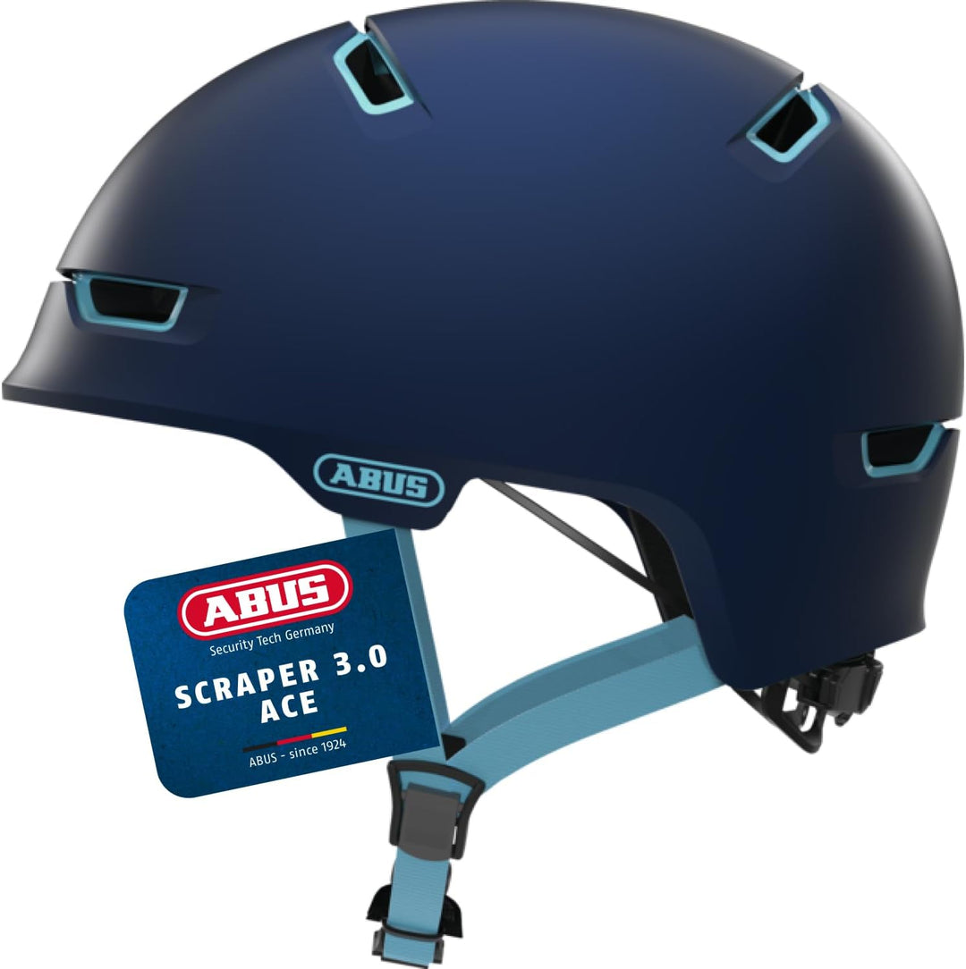 ABUS Stadthelm Scraper 3.0 ACE - Robuster Fahrradhelm für den Stadtverkehr - für Damen und Herren L