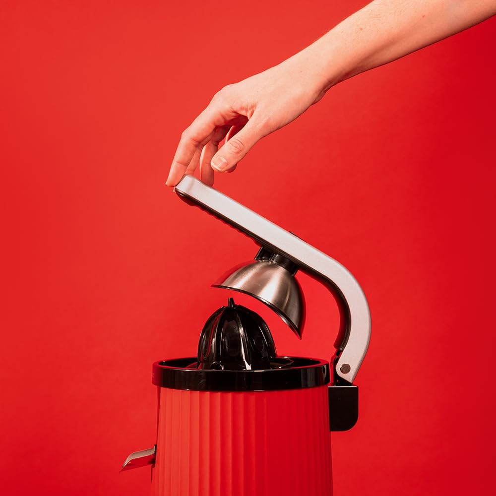 Cecotec Elektrische Zitruspresse mit Arm für Orangen und Zitrusfrüchte Xqueeze RetroJuice 600 Red. 6