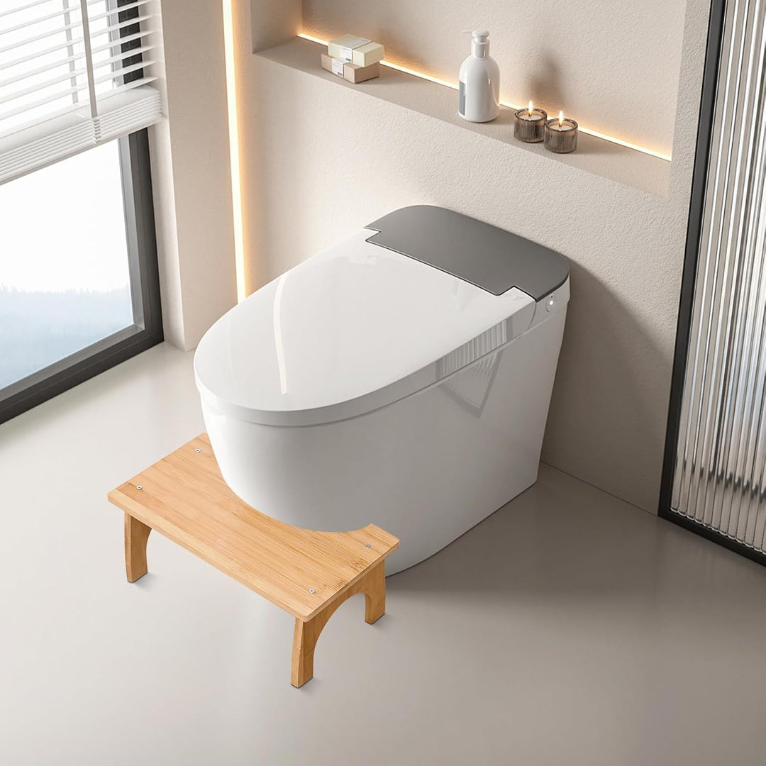 Toilettenhocker Holz,37 * 20 * 17CM Toilettenhocker Aus Holz,Toiletten Fussbank Aus Holz,WC Hocker E
