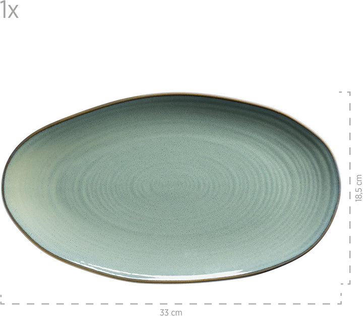 MÄSER Serie Nottingham, Set aus 3 Servierplatten, Servierteller in 3 Grössen im unregelmässig geform